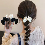 Daiiibabyyy  Exquisite bow, spiral telephone line, hair loop, cute pearl bubble braid, headband, ponytail, braided hair cord, headband access