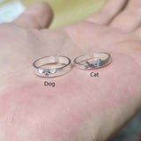 Daiiibabyyy  Fashion Adjustable Cat Dog Couple Rings for Women Simple Design Overlapping Wear Cute Gifts Rings for Girlfriend Wedding Jewelry