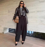 Daiiibabyyy  Tidalyf Pants Women's Spring New Fashion High Waist Pants Chic Youth Office Pants Street Elegant Holiday Spring Pantss