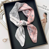DAIIIBABYYY  -  New Silk Square Scarf Women Luxury Floral Print Kerchief Soft Satin Hairband Hands Bag Ribbon Foulard Hijab Neckerchief Headband