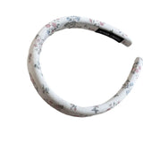 Daiiibabyyy -  French Style Milk White Background Floral Large Intestine Hair Band Rubber Band Ponytail Hair String Headband Hair Accessories