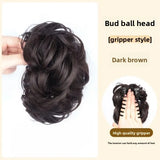 DAIIIBABYYY  -  Women's Fake Hair Bun Clip Fluffy Chicken Nest Flower Bud Ancient Chinese Style Padded Headwear Simulation Hair Hair Extension