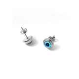Daiiibabyyy  Anniversary Waterproof Blue Eyes Choker Chain Durable Titanium Eye Necklace Stylish Minimalist Design Demon Eye Earrings Daily