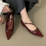 Daiiibabyyy New Women Loafers Flats Ballet Shoes Brand Design Autumn Spring Dress Ballet Dress Shoe Fashion Pointed Toe Shallow Slip On Mule