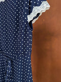DAIIIBABYYY  -  French Lace Polyester Fiber Patchwork Dress, Summer V-neck, Elegant Polka Dot, Waistband, Slimming Long Skirt