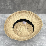Daiiibabyyy  New Luxury Summer Hat Women Bucket Hat Bow Straw Hat for the Sun Hat Bow beach hat Headmade Dome Ladies Hat Derby Church Hat