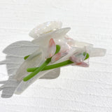 Daiiibabyyy  Hair Accessories Three-dimensional Bifacial Tulip Flower Claw Clip Romantic Atmosphere Feeling Acetate Hairpin For Women
