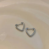 Daiiibabyyy  Luxury Top Quality Smooth Star Zircon Hoop Earrings for Women Girls Metal Chunky Sun Rhinestone Ear Buckle Punk Y2K Jewelry