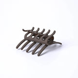 Daiiibabyyy  Vintage Square Interlocking Hair Clip for Women - Matte Plastic Claw Comb, Anti-Slip Ponytail Holder Updo Hair Accessories