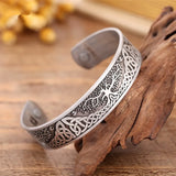 DAIIIBABYYY  -  Tree of Life Stainless Steel Zinc Alloy Magnetic Open Bracelet for Men and Women Fashion Retro Jewelry Gift New 2024