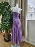 DAIIIBABYYY  -  High-End Feel Reversible Sequins Tank Dress Beach Vacation Pleated Large Wrap Skirt Princess Birthday Banquet Evening Dress