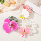 Daiiibabyyy  Flower Elastic Hair Ropes Scrunchies Women Dating Ponytail Headwear Hair Accessories Ladies Simple Rubber Bands Hair Tie