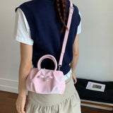 Daiiibabyyy  Women's New Handbags Pearl Solid Color Fashionable Simple Versatile Sweet Cute Korean Crossbody Bags Luxury Brand Shoulder Bags