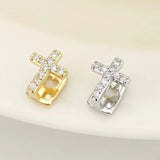 DAIIIBABYYY  -  Fashion Personalized Cross Inlaid Shiny Cubic Zirconia Teeth Grills Men Women Hip-hop Party Exquisite Accessories Holiday Gifts