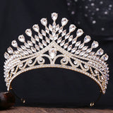 Daiiibabyyy  Royal Queen Wedding Crown Rhinestone Crystal Peacock Bridal Diadem Pageant Headdress Bride Tiara Hair Jewelry Accessories