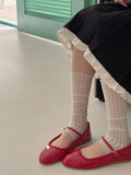 Daiiibabyyy  Colorful Ins Polka Dot Socks for Summer Thin Silk Sheer Breathable Leg Warmers Cute Footless Ankle Cuffs Trendy Calf Sleeves