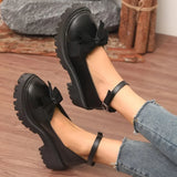 Daiiibabyyy  Ladies Shoes Brand Buckle Strap Women's High Heels Fashion Butterfly-knot Office and Career New Plus Size Mary Jane Shoes
