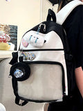 Daiiibabyyy  Japanese Cute Girl Student Schoolbags Women's Two-dimensional Small Appetite Transparent Ita Backpacks Large-capacity Backpack