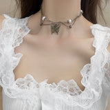 DAIIIBABYYY  -  Retro distressed butterfly necklace multi-layer stacking female niche design clavicle necklace