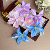 DAIIIBABYYY  -  2/4/6 pcs Hawaiian Flower Hair Clips for Women Artificial Floral Hibiscus Lily Barrettes Hairpin Accessories Vacation Beach Gift