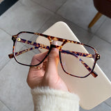 DAIIIBABYYY  -  Fashion Square Double Bridges TR90 Women Glasses Frame Clear Anti-Blu-Ray Eyewear Retro Men Optical Frame Computer Goggles