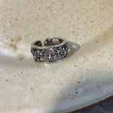 DAIIIBABYYY  -  2024 Gothic Unisex Star Ring Set Punk Grunge Cross Star Woman Man Jewelry Hip Hop Party Street Ring Accessories New Gift