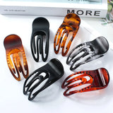 Daiiibabyyy Korean Solid Color Frosted Hair Claw Simple Elegant Acrylic Hair Clips Hairpins Barrette Headwear Women Girls Hair Accessories