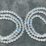 DAIIIBABYYY  -  5MM Natural Blue Moon Stone Triple Circle Bracelet Handmade Fortune Energy Mineral Woman Amulet Jewelry Gift 1PCS