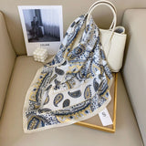DAIIIBABYYY  -  New Silk Square Scarf Women Luxury Floral Print Kerchief Soft Satin Hairband Hands Bag Ribbon Foulard Hijab Neckerchief Headband