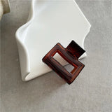DAIIIBABYYY  -  INS wind hair catch clip temperament retro tortoiseshell plastic hair clip textured acrylic plate hair catch clip Korean style