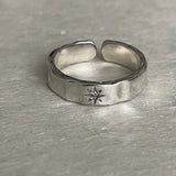 Daiiibabyyy  Punk Opening Ring Women Couple Y2K Shiny Star Finger Rings Handmade Irregular Design Jewelry Hip Hop Party Accessories