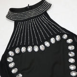 DAIIIBABYYY  -  Sexy Dresses for Woman O Neck Sleeveless Diamond Side Split Ankle Length Elegant Ladies Birthday Party Dinner Vestidos Mujer New