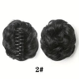 Daiiibabyyy  Synthetic Hair Bun Chignon With Claw Clip Messy Curly Ponytail Hair Extension Heat Resistant Hair For Elegant Women Daily Use