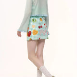 Daiiibabyyy  Summer Fashion New Dopamine Sweet Girl Half Skirt Printed Street Spicy Girl High Waist Bag Hip Half Skirt