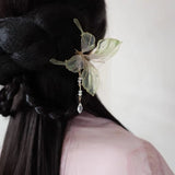 Daiiibabyyy  Fashion Plastic Fairy Butterfly Hairpins Resin Antique Headwear Tassel Butterfly Hair Sticks Hair Accessories Women