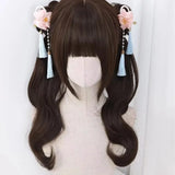 Daiiibabyyy  Sweet Lolita Long Curl Fake Hair Wig Jk Simulation Human Hair Wig Cosplay Fake Hair Extension Chinese Brand Hair Accessories