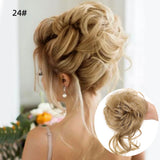 Daiiibabyyy  Synthetic Hair Bun Chignon Messy Curly Hair Band Elastic Scrunchy False Hair Pieces For Women Hairpins Black Brown