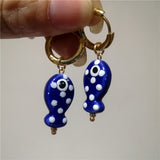Daiiibabyyy  Fashionable Ocean Ceramic Fish Hoop Earrings For Women Summer Bohemian Jewelry Beach Party Accessories Gift Men 2025 Trendy