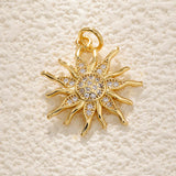 DAIIIBABYYY  -  1 pieces Vintage Zircon Twist Sun Charms Pendants DIY Bracelet Earring Jewelry Making Supplies Wholesale ﻿