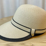 DAIIIBABYYY  -  Summer Sun Straw Baseball Cap Women's Sunscreen Visor Hat Widened Brim Anti-UV Ourdoor Causal Basin Riding cap straw hat female