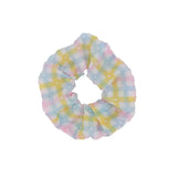 DAIIIBABYYY  -  Spring Summer Simple Fresh Plaid Hair Ties Rope Girl Green Pink Scrunchies Cute Sweet Fairy Bun Ponytail Holder Gum Rubber Bands