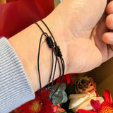 Daiiibabyyy  Vintage style black bead women's wristband perfect for casual wear special occasions Bracelet