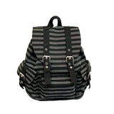 Daiiibabyyy  Retro Y2k Casual Striped College Backpack Korean Style School Bag Large Capacity Versatile Bookbags Leisure Kpop Girls Women Bag