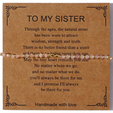 DAIIIBABYYY  -  Dainty Tiny Stone Beaded Chain Stack Gemstone Y2K Trendy Handcrafted Bracelets with Card Gifts Set for Women Men