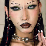 Daiiibabyyy  Y2K Star Hoop Earrings Punk Aesthetic Egirl Jewelry DIY Cool Earrings for Women Grunge Accessories Korean Fashion Earrings