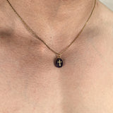 Daiiibabyyy  Natural Stone Inlaid With Gold Charm Pendants Summer coolness Necklace Stainless Steel Clavicle Chain Cool Fashion  Jewelry Gift