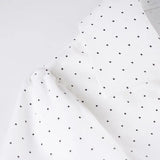 Daiiibabyyy  New Pure Desire Sexy Polka Dot Printed Bow Tie Button Down Shirt Casual Slimming Long Sleeved Top Women