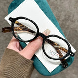 Daiiibabyyy  Retro Oval Frame Reading Glasses Ultralight Unisex Far Sight Eyeglasses Small Presbyopia Glasses for Women & Men