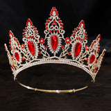 Daiiibabyyy  Wedding Luxury Hair Tiara Crystal Bridal Tiara Crown Diadem Veil Tiaras Wedding Hair Accessories Headpieces Head Jewelry