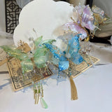 Daiiibabyyy  Dream Antique Butterfly Fairy Headgear Fringed Hairpin Antique Fairy High Value National Style Hair Jewelry